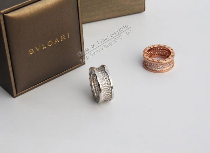 Bvlgari飾品 寶格麗小蠻腰戒指 鉑金玫瑰金  zgbq3102